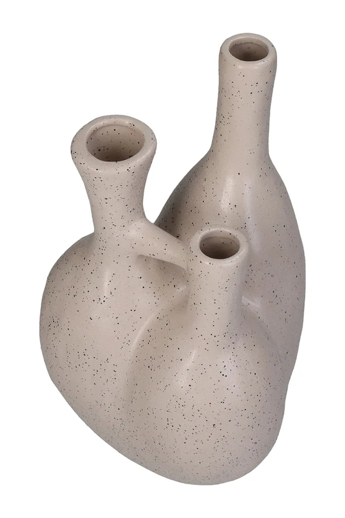 Obývacia izba a spálňa Dekoratívna váza home & lifestyle 29 x 18 x 18 cm KAL.1463 béžová