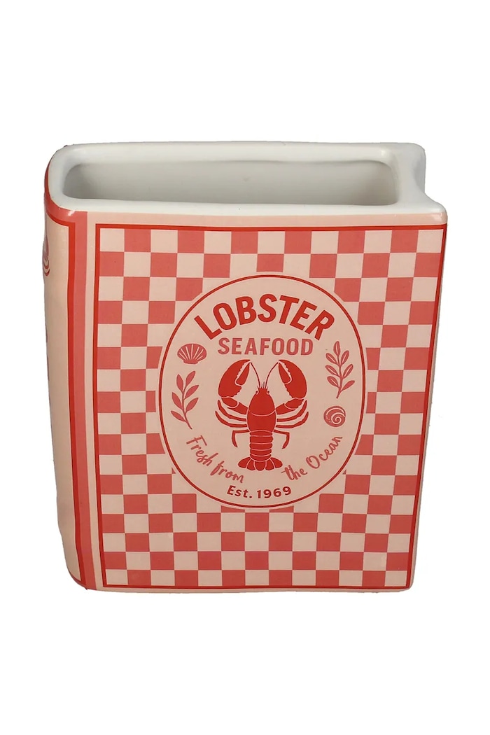 Dekoratívna váza home & lifestyle Lobster 18 x 5,5 x 15 cm ružová KAL.7749