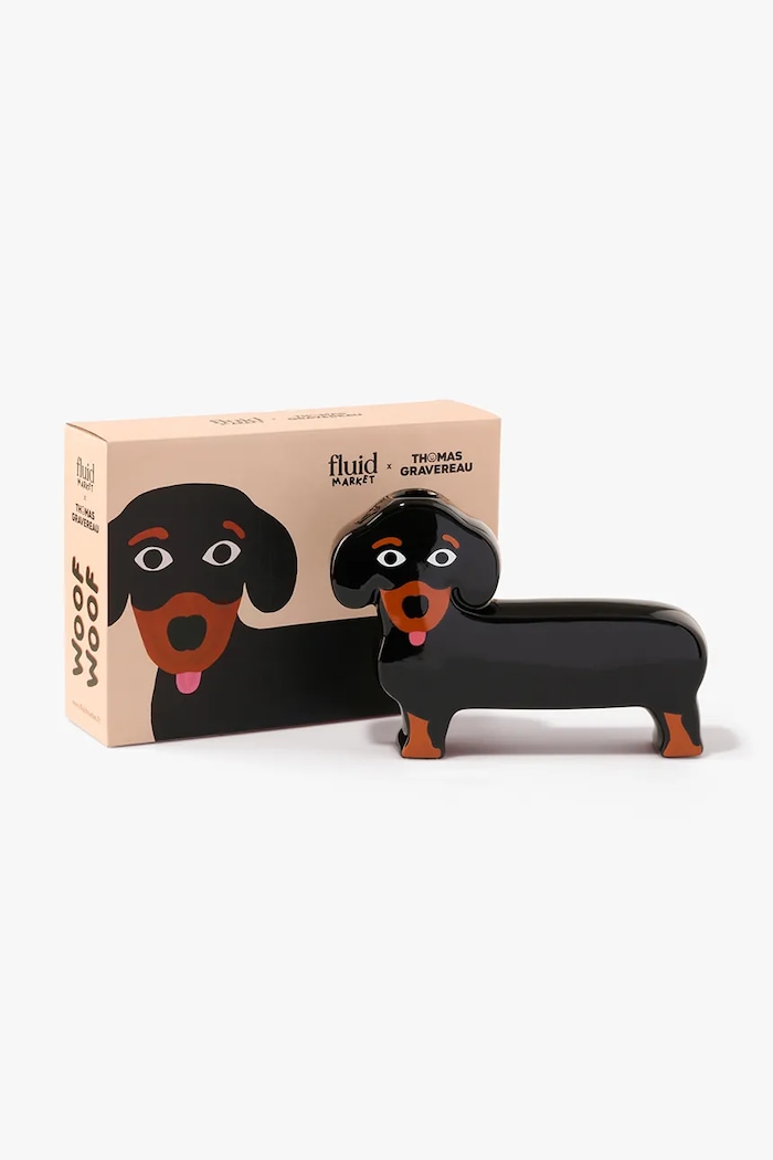Декоративна ваза Fluid Market 8,2 x 28,6 x 20 cm AAVSEDOGTG чорний AA00
