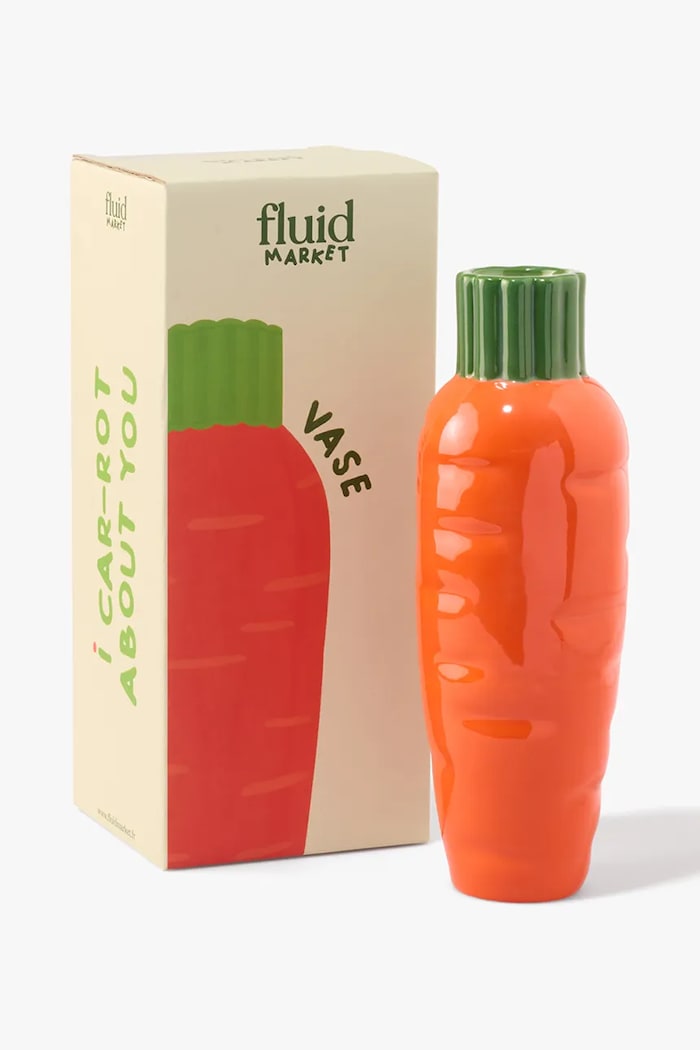 Fluid Market Wazon dekoracyjny 25,5 x 8,6 x 8,6 cm AAVSECARROT pomarańczowy AA00