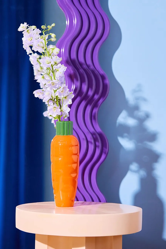 Декоративная ваза Fluid Market 25,5 x 8,6 x 8,6 cm оранжевый AAVSECARROT