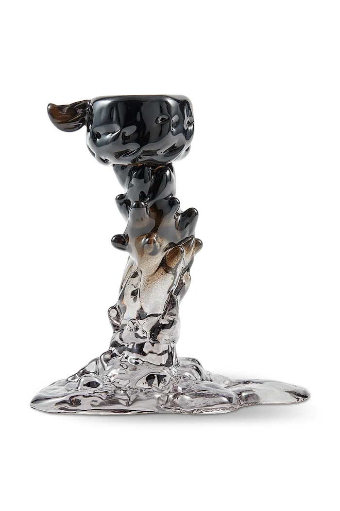Всекидневна и спалня Декоративен свещник Pols Potten Drip S/14 x 8 cm 140.225.092 сив