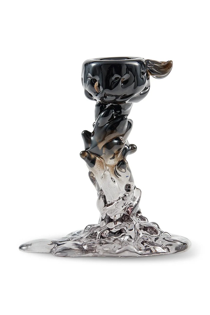 Декоративен свещник Pols Potten Drip S/14 x 8 cm 140.225.092 сив
