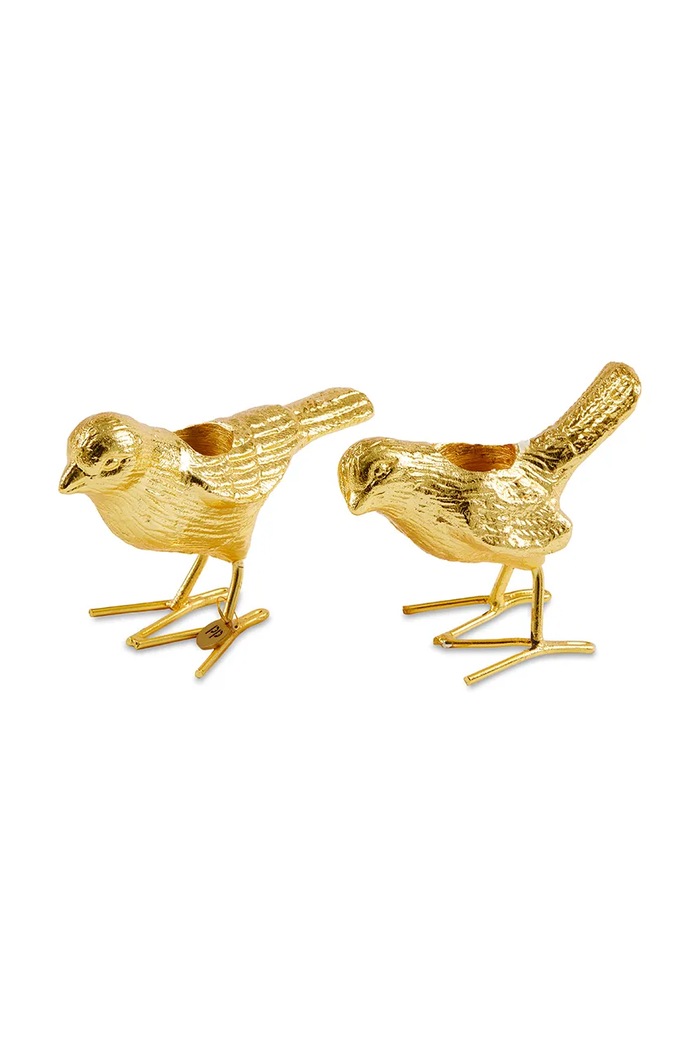 Pols Potten set de sfeșnice flock of birds 12,5 x 5 x 7 cm 2-pack galben 390.225.190
