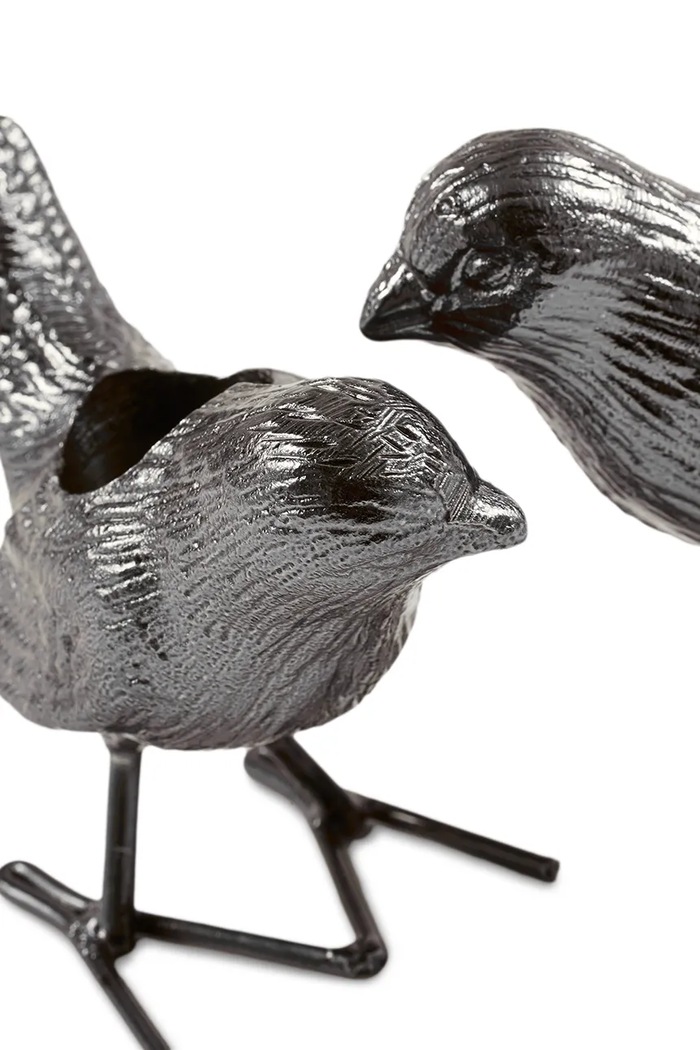 Pols Potten zestaw świeczników flock of birds 12,5 x 5 x 7 cm 2-pack szary 390.225.191
