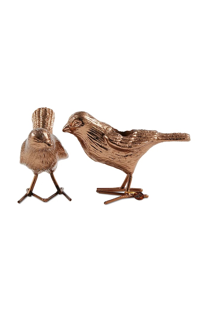 Salon i sypialnia Pols Potten zestaw świeczników flock of birds 12,5 x 5 x 7 cm 2-pack 390.225.209 pomarańczowy