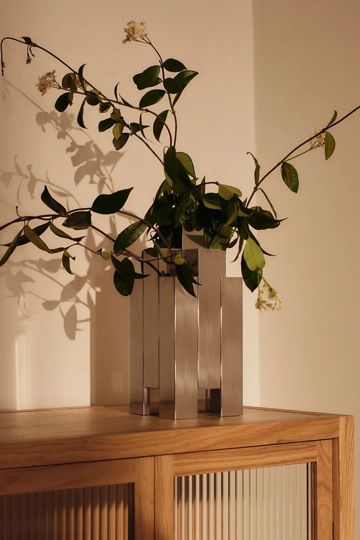 ferm LIVING vază decorativă 12 x 28 cm gri 1104272405
