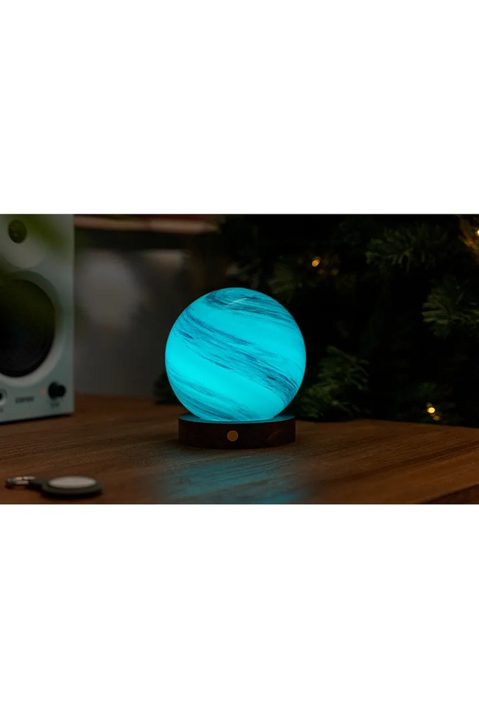 Bezdrôtová led dekoratívna lampa Gingko Design AstraGlass Light L/12 x 12 x 13 cm G050L.PC tyrkysová AA00
