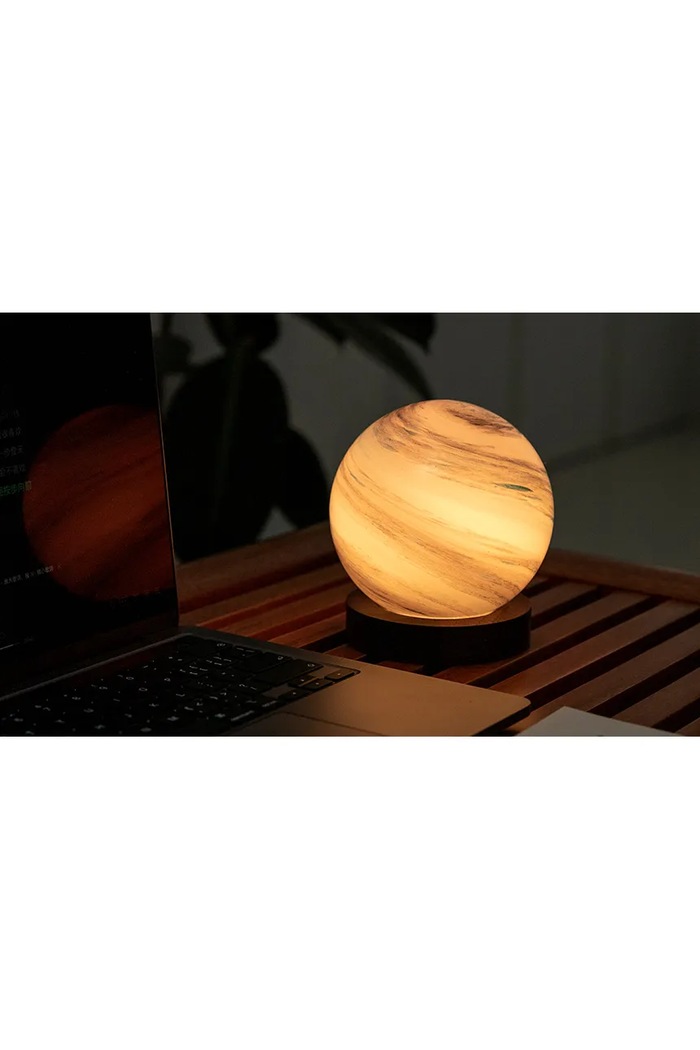 Bezdrôtová led dekoratívna lampa Gingko Design AstraGlass Light L/12 x 12 x 13 cm G050L.PC tyrkysová
