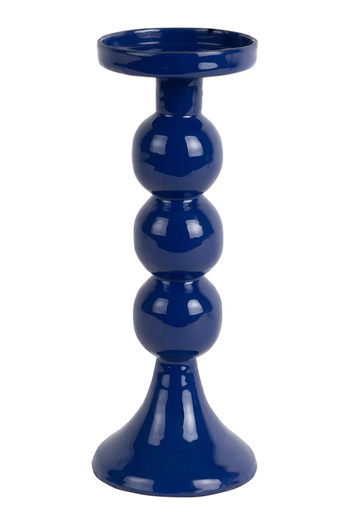 Dekoračný svietnik Present Time Funky 23 cm tmavomodrá PT4263DB