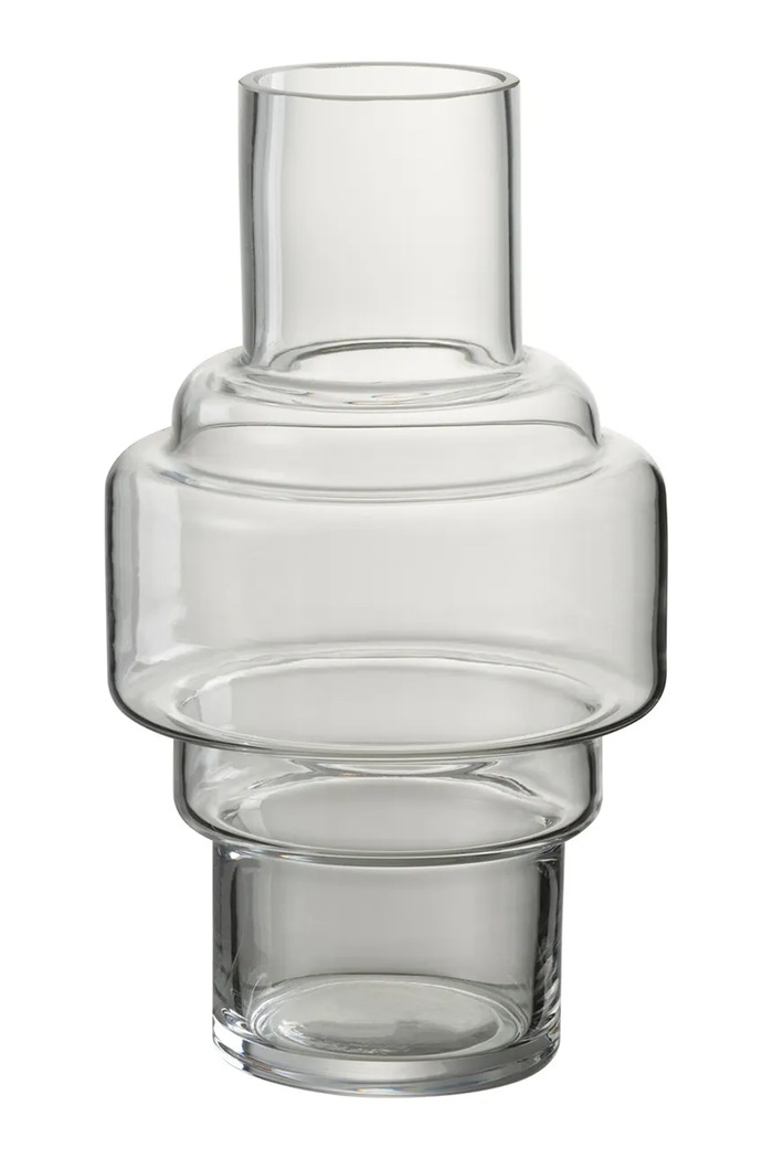 Dekoratívna váza J-Line 14 x 14 x 25,5 cm priesvitná 28870