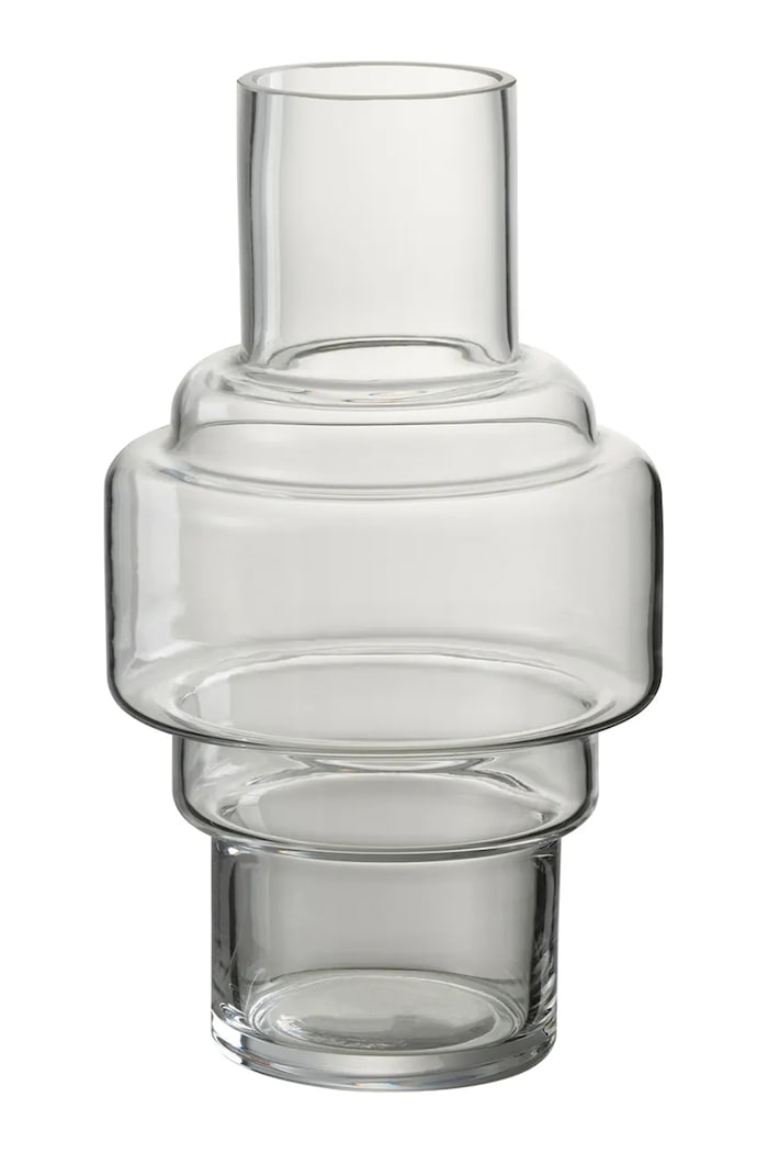 Dekoratívna váza J-Line 14 x 14 x 25,5 cm priesvitná 28870