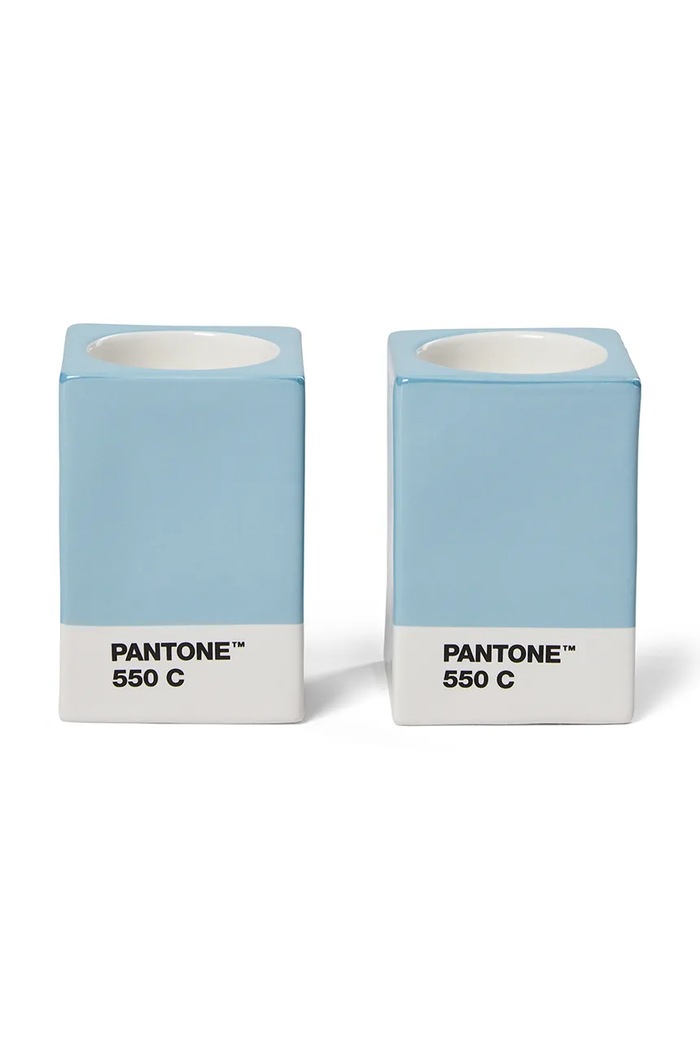 Pantone świecznik dekoracyjny 7,8 x 5,5 cm 2-pack 101720550 niebieski AA00