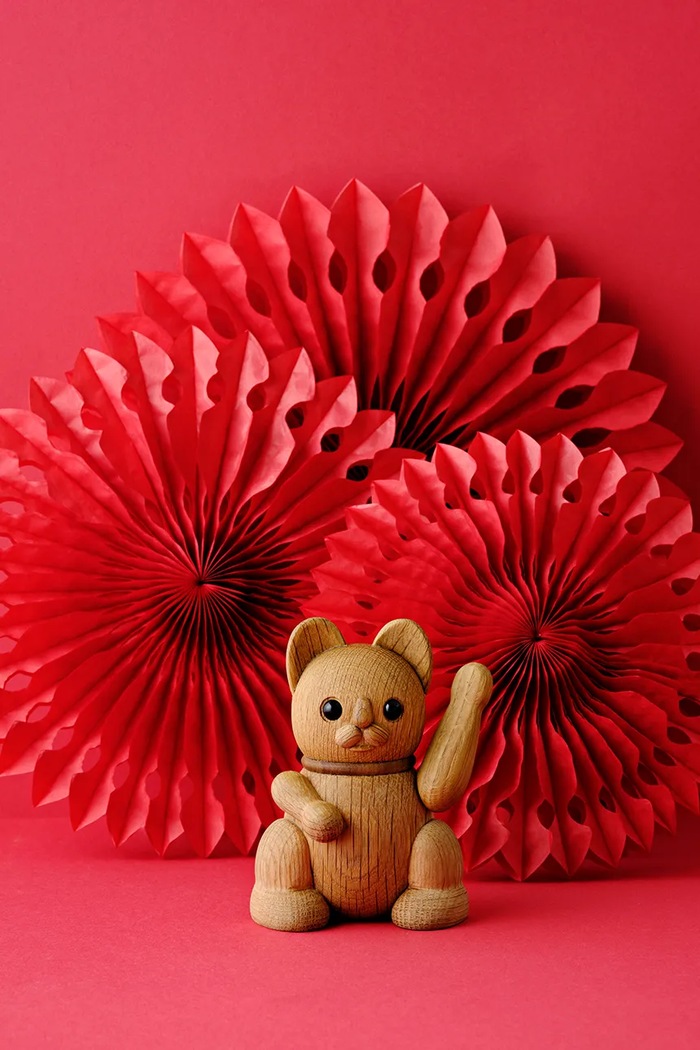 Dekoračná figúrka Lucie Kaas Lucky Cat 11 cm LC01OAK hnedá AA00