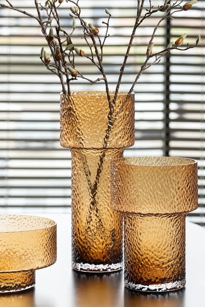 Dnevni boravak i spavaća soba Ukrasna vaza J-Line Betty 45 cm 48057 zlatna