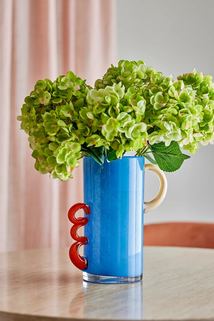 Bloomingville διακοσμητικό από χρωματισμένο γυαλί 20 x 25 x 12,5 cm μπλε 82072759