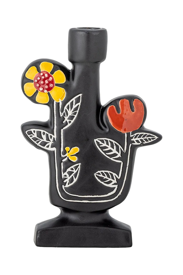 Dekoračný svietnik Bloomingville Vivielle 21 cm čierna 82063136