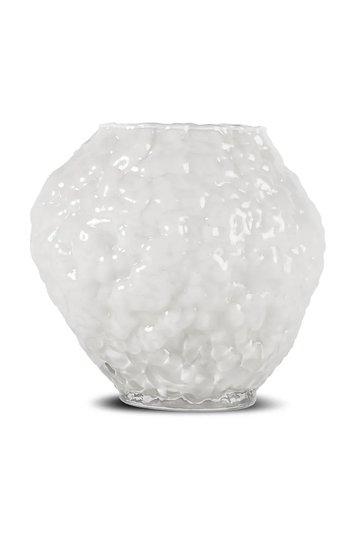 Byon váza dekoratívna z farebného skla 19 x 17 x 17,5 cm biela 5280608202