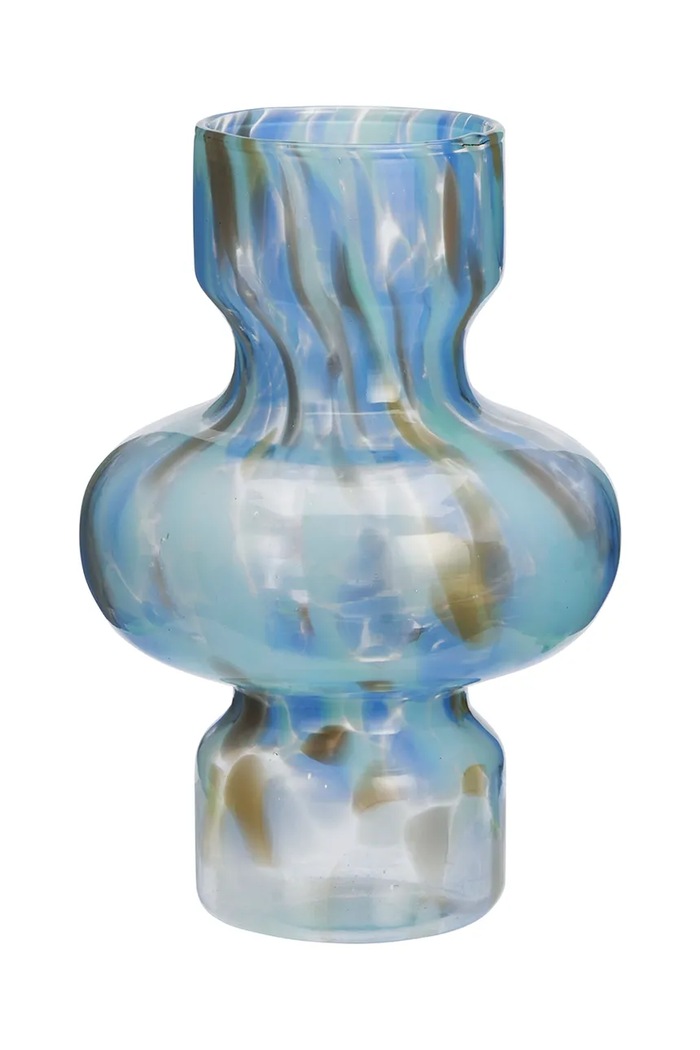 Madam Stoltz vază decorativă din sticlă colorată 14 x 22 cm multicolor EV.35848