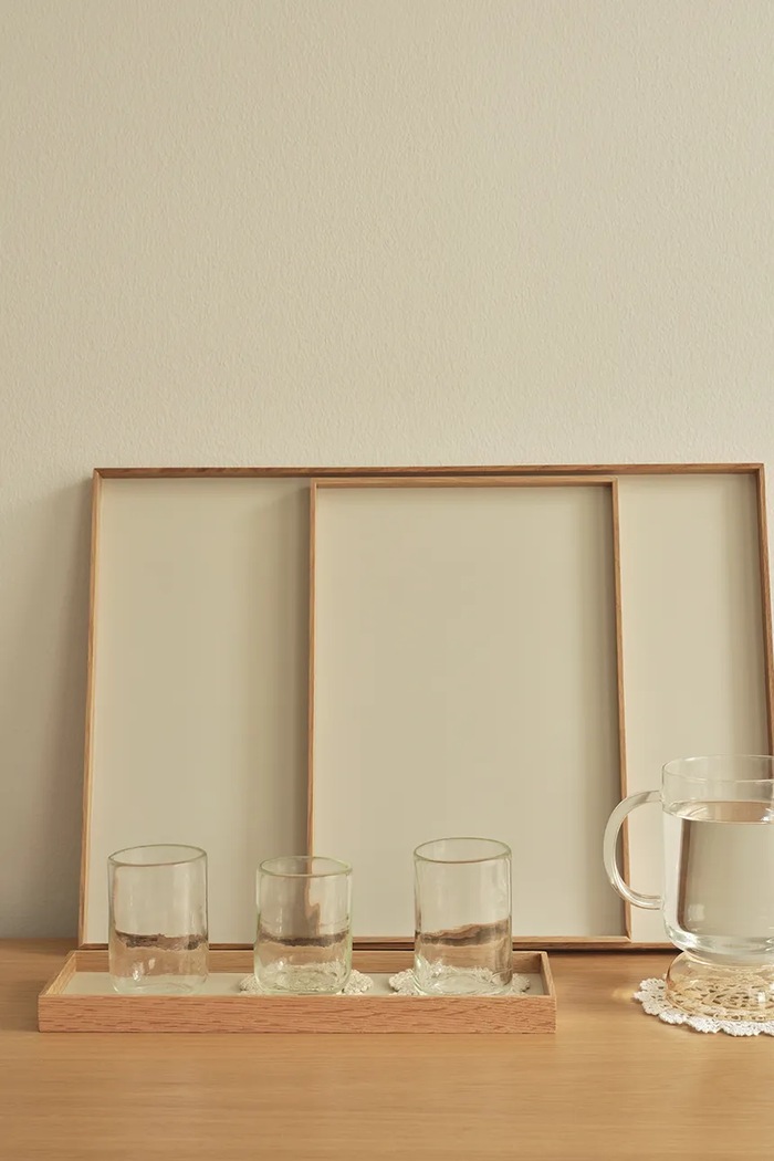 Obývacia izba a spálňa Gejst tácka dekoratívna 2 x 34 x 23,2 cm G00220 béžová