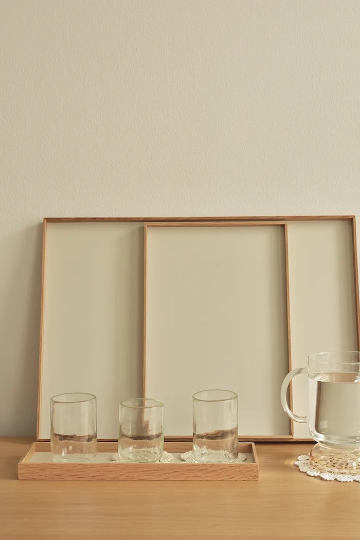 Obývacia izba a spálňa Gejst tácka dekoratívna 2 x 34 x 23,2 cm G00220 béžová