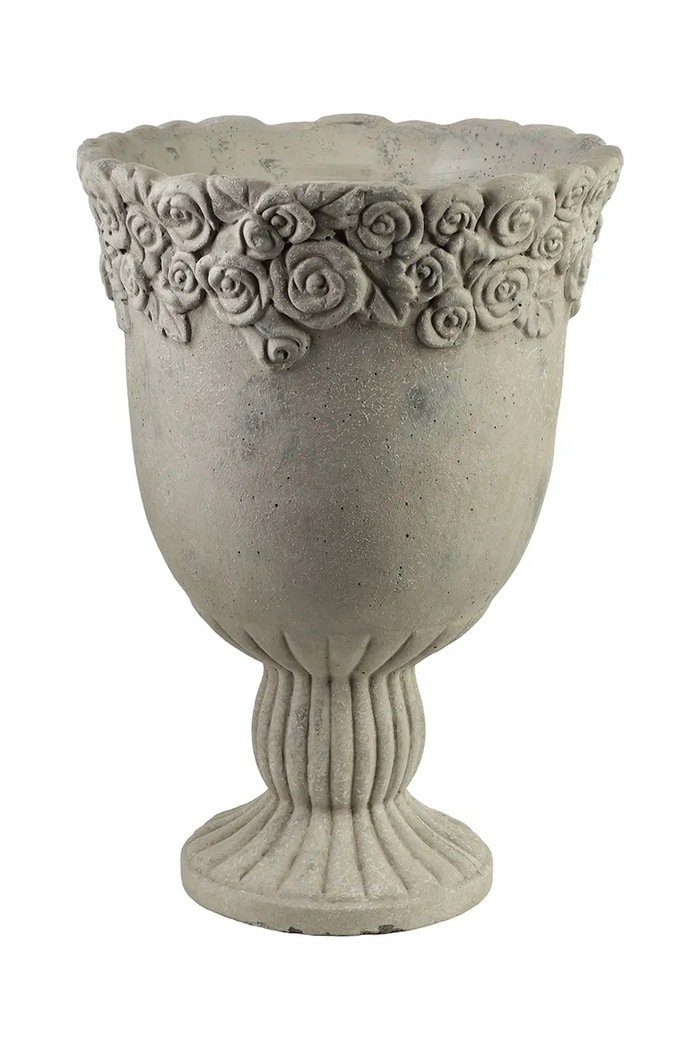 Inne vaso decorativo 28 x 28 x 39 cm grigio HTC2766
