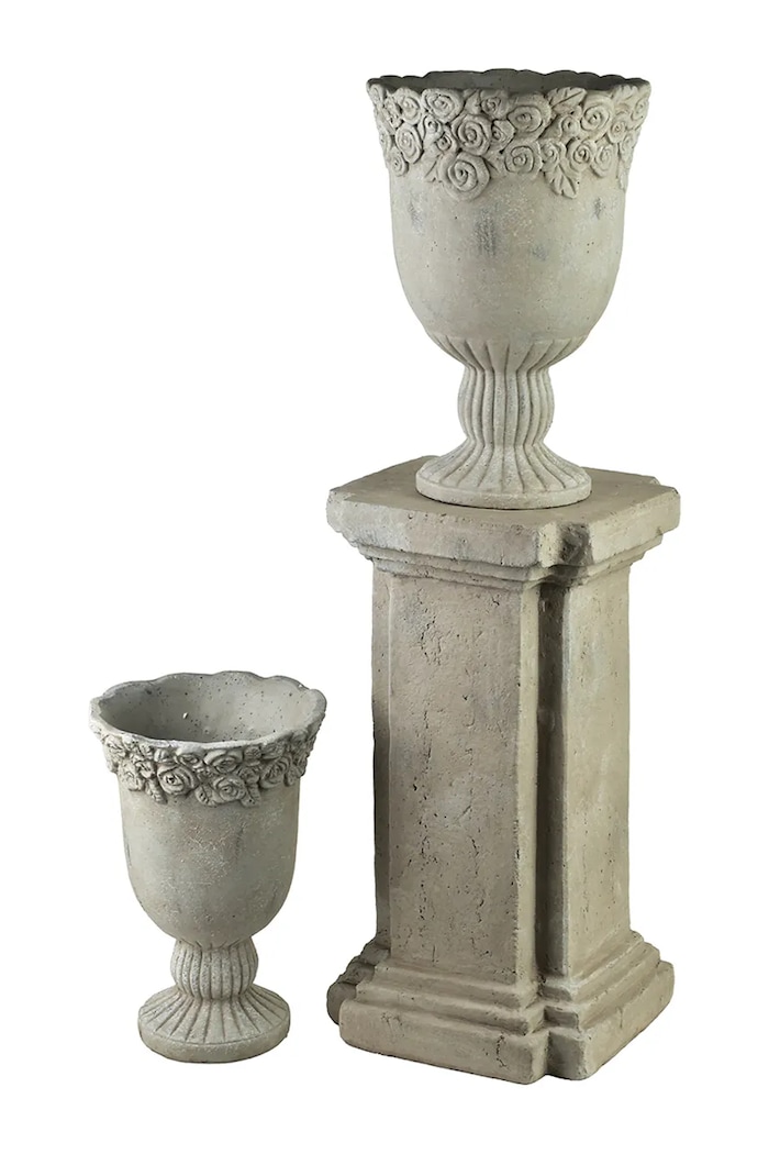 Inne vaso decorativo 28 x 28 x 39 cm HTC2766 grigio AA00