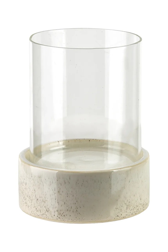 Inne portacandele decorativo 14 x 14 x 14 cm beige HTC2551