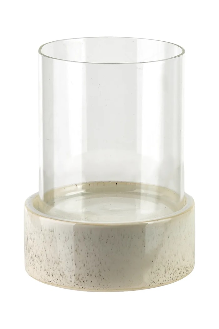 Inne portacandele decorativo 14 x 14 x 14 cm beige HTC2551