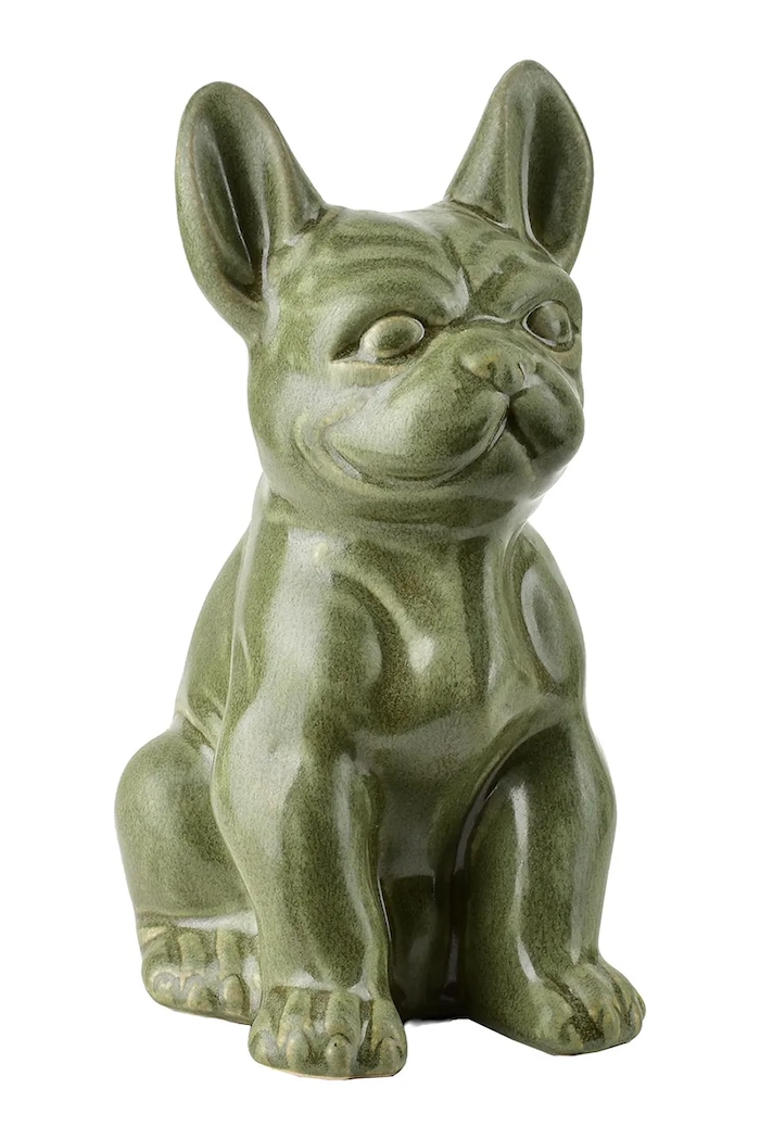 Inne salvadanaio decorativo in ceramica smaltata 12 x 14 x 22 cm verde HTTS1462