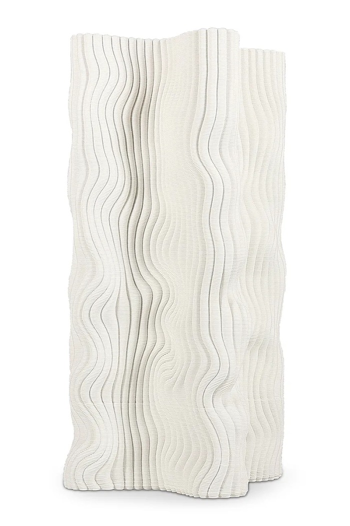 S|P Collection vaza dekorativna iz kamenine 17,5 x 17,5 x 33 cm bela 820305