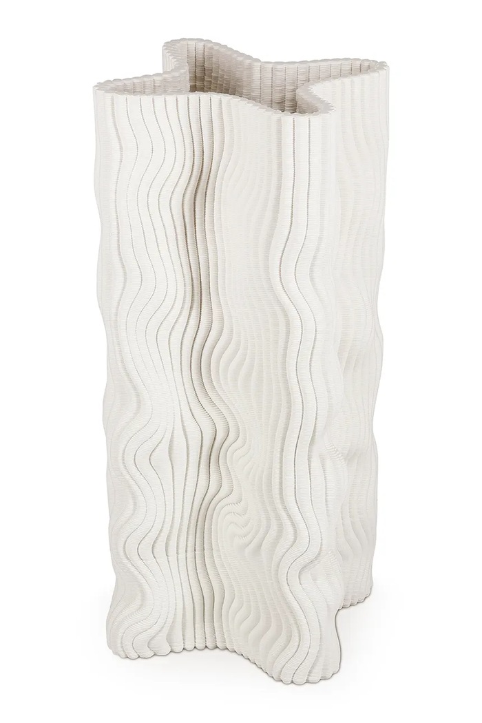 S|P Collection vaza dekorativna iz kamenine 17,5 x 17,5 x 33 cm 820305 bela AA00