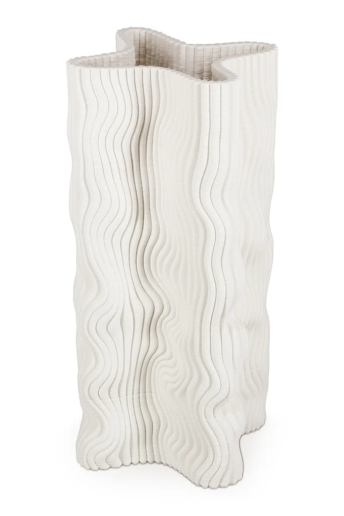 S|P Collection vaza dekorativna iz kamenine 17,5 x 17,5 x 33 cm 820305 bela AA00