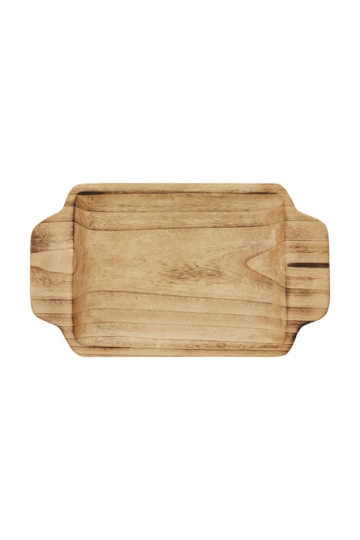 Madam Stoltz vassoio decorativo in legno 51 x 30 x 5 cm 170004 marrone AA00