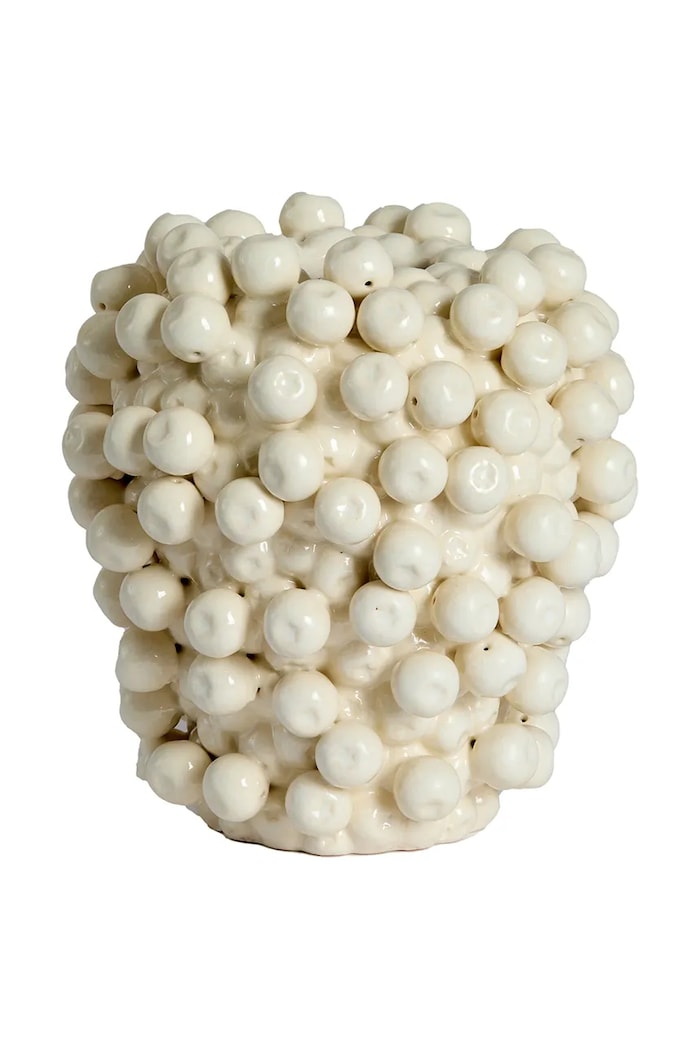 Light & Living vază decorativă din ceramică siliconată 20 x 22,5 cm alb 5764143
