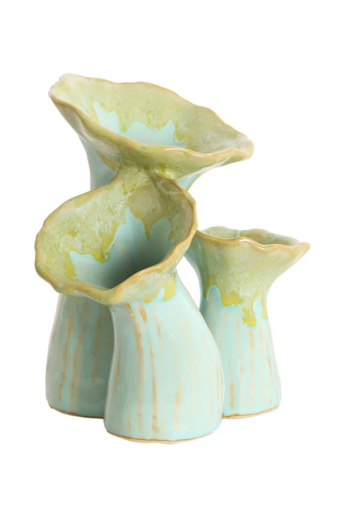 Light & Living wazon dekoracyjny z ceramiki szkliwionej 18 x 13 x 17,5 cm zielony 5776676