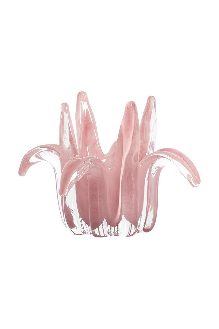 Light & Living sfeşnic decorativ din sticlă colorată 18 x 15 cm roz 7794189