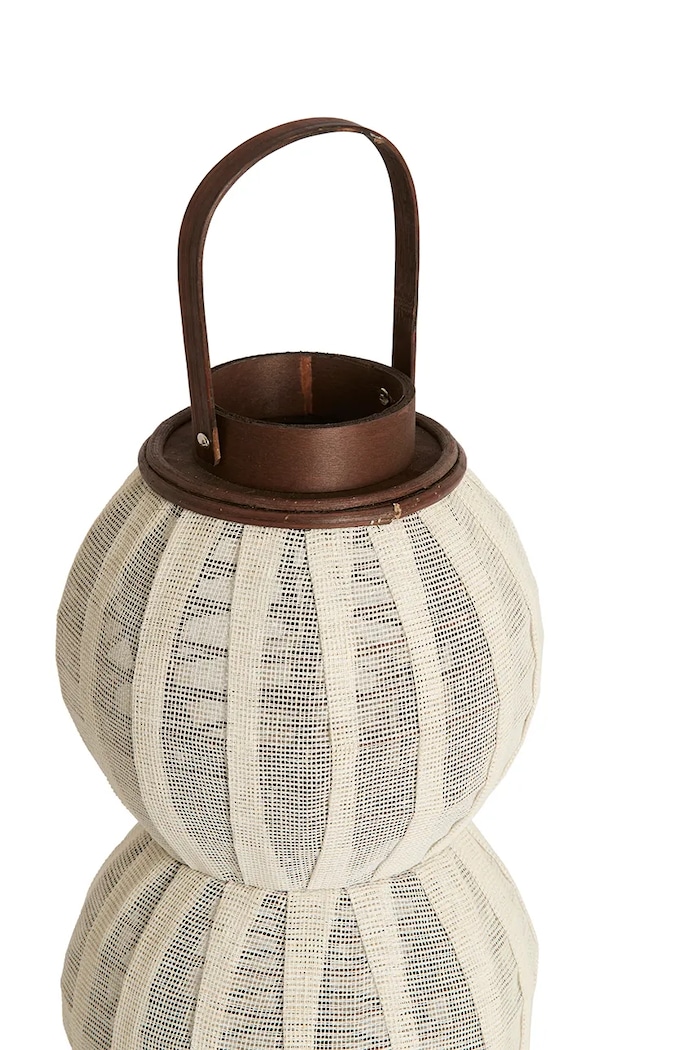 Light & Living lampion decorativ din lemn 23 x 48 cm 7795982 alb AA00