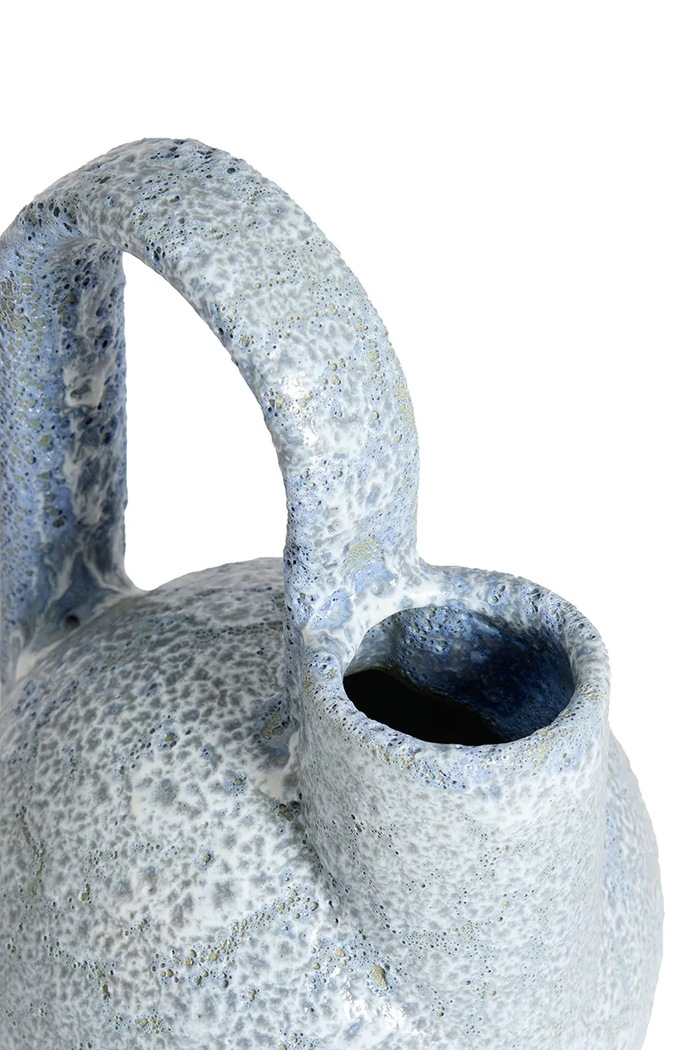 Light & Living wazon dekoracyjny z ceramiki szkliwionej 16 x 15,5 x 26 cm 5717880. niebieski AA00