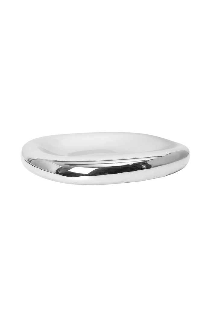 Ferm Living Taca dekoracyjna z porcelany srebrny 1104272105