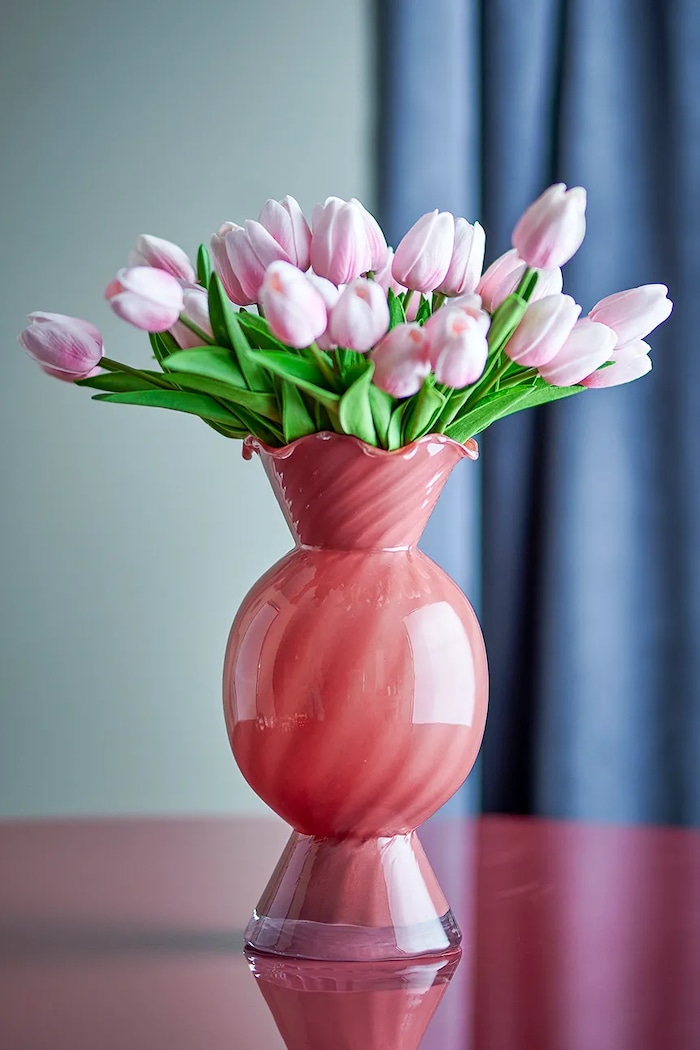 Bloomingville Wazon dekoracyjny ze szkła barwionego Rajan 82073052 różowy AA00