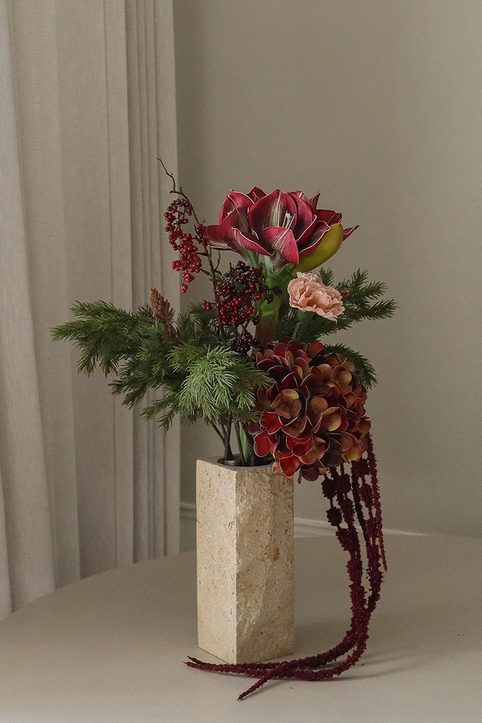 Sztuczny bukiet dekoracyjny 112 x 30 cm Botané BOT.CH26.BOU.011 czerwony