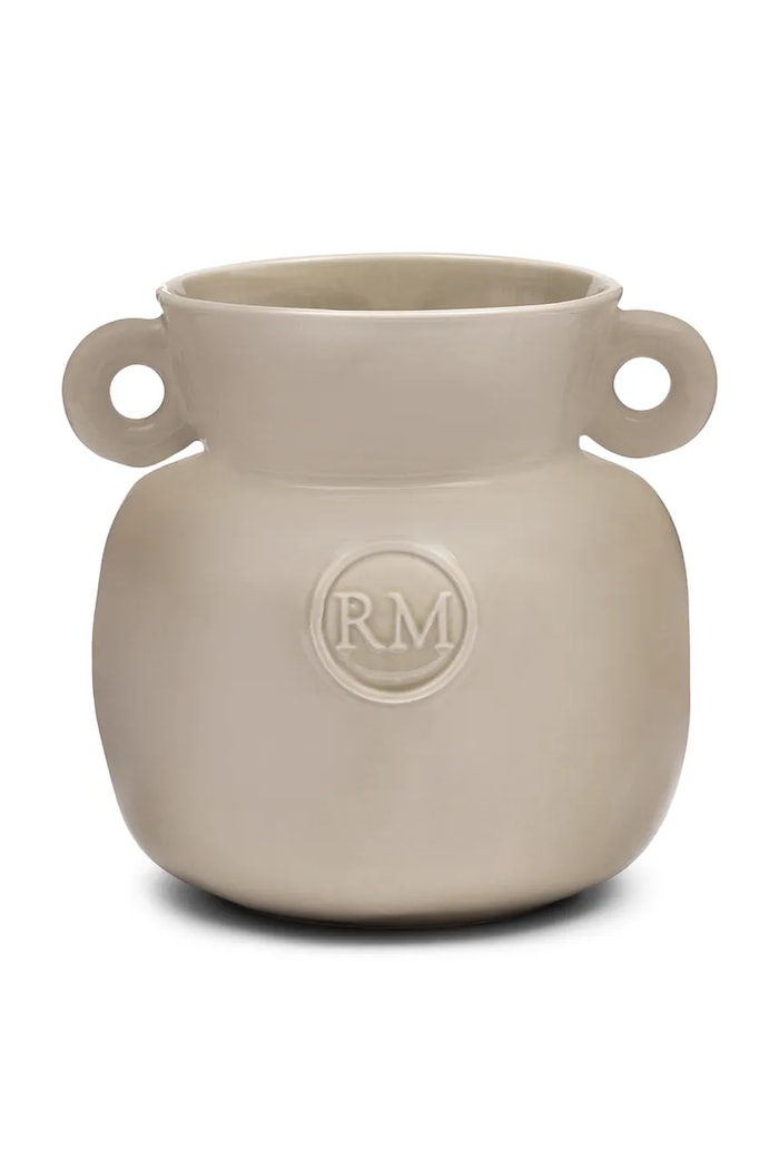 Riviera Maison Wazon dekoracyjny z kamionki 14 x 19 cm beżowy 554790
