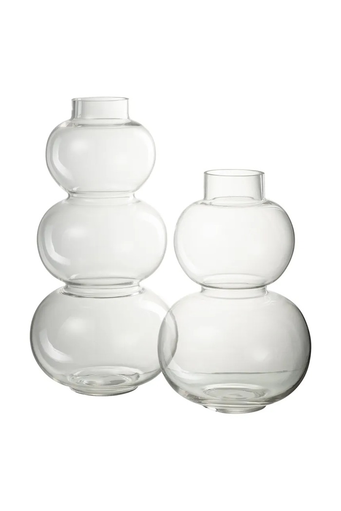 J-Line Wazon dekoracyjny ze szkła 36 cm 32486 transparentny AA00