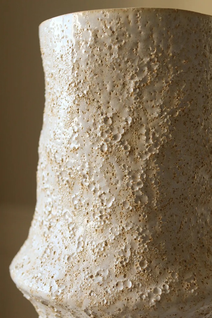 Wazon dekoracyjny z ceramiki 30,5 x 14,5 cm Botané BOT.EARTH.L szary