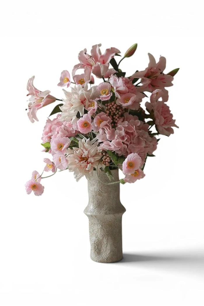 Botané Sztuczny bukiet dekoracyjny 77 x 32 cm różowy BOT.BOU.126