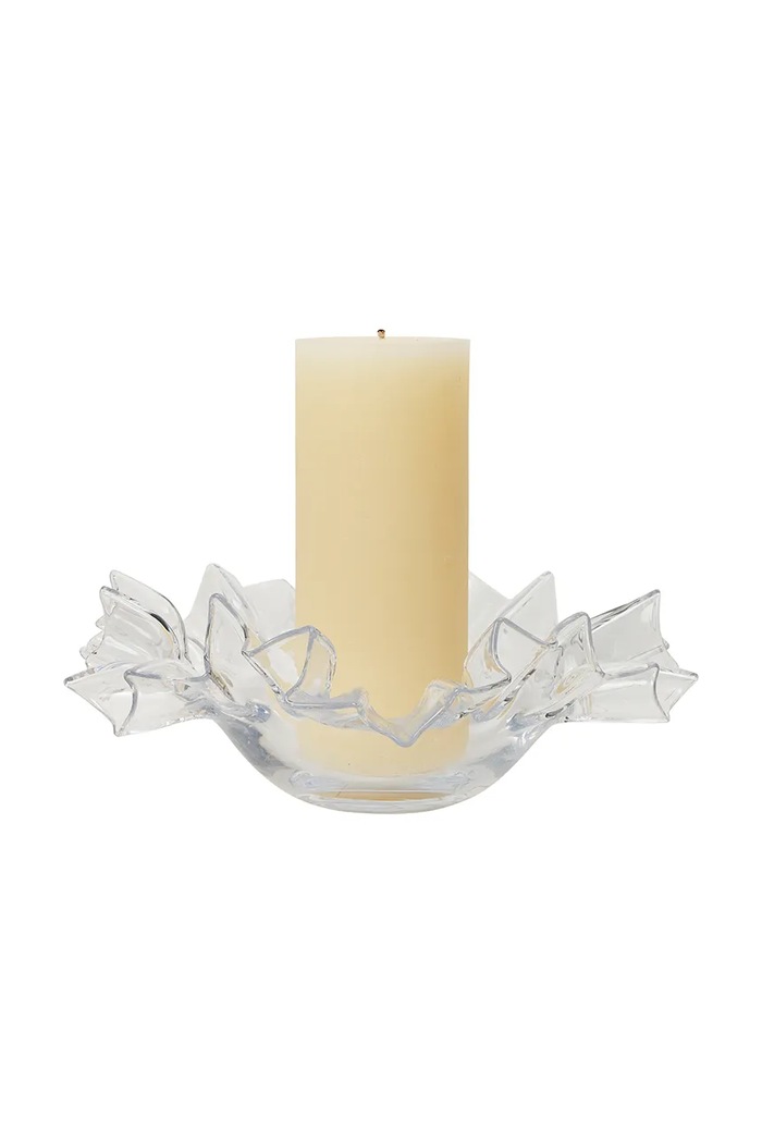 Broste Copenhagen misa dekoracyjna ze szkła 25 x 9 cm 14485095 transparentny AA00
