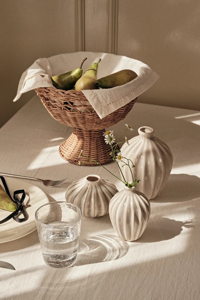 Broste Copenhagen Zestaw wazonów dekoracyjnych z ceramiki szkliwionej Amalie 15 cm 14445441 szary AA00
