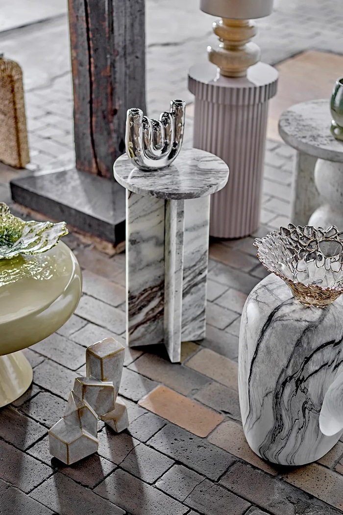Bloomingville βάζο διακοσμητικό με κεραμικό 23 x 26,5 x 9 cm 82063465 ροζ