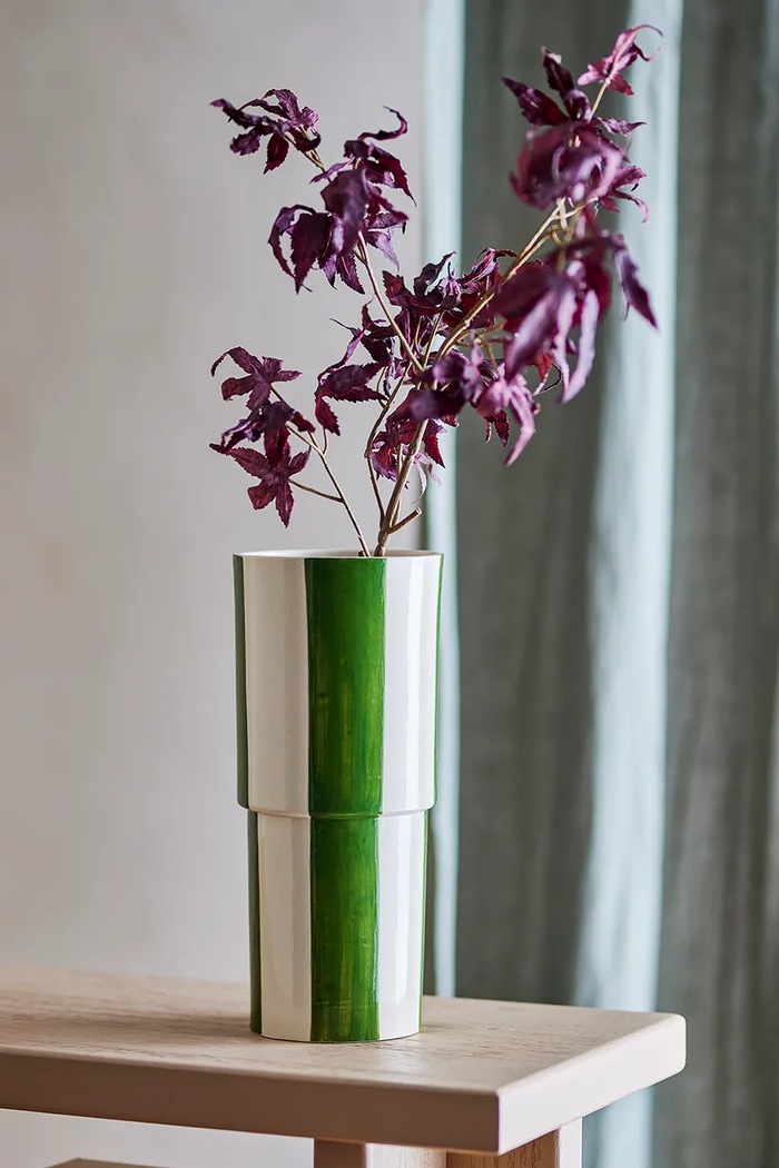 Bloomingville ваза декоративная керамическая 14 x 31 cm 82063568 зелёный AA00